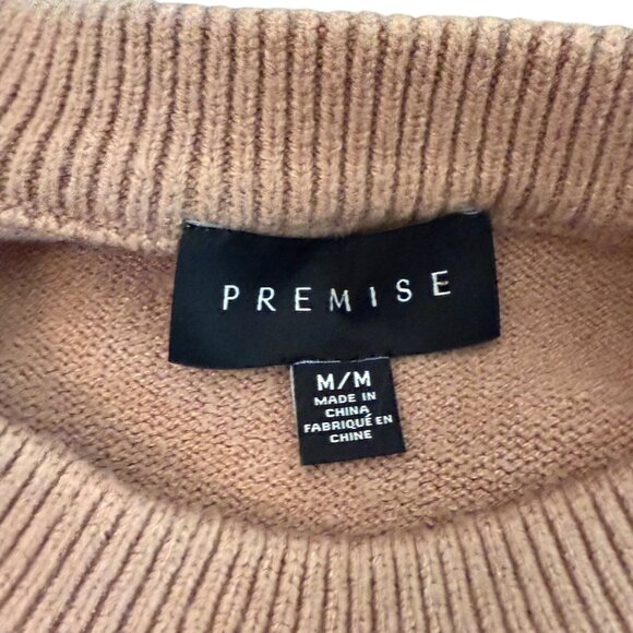 Premise Womens Cable Knit Pullover Sweater M/M Blush Pink Long Sleeve Cozy & Sty - Picture 4 of 9